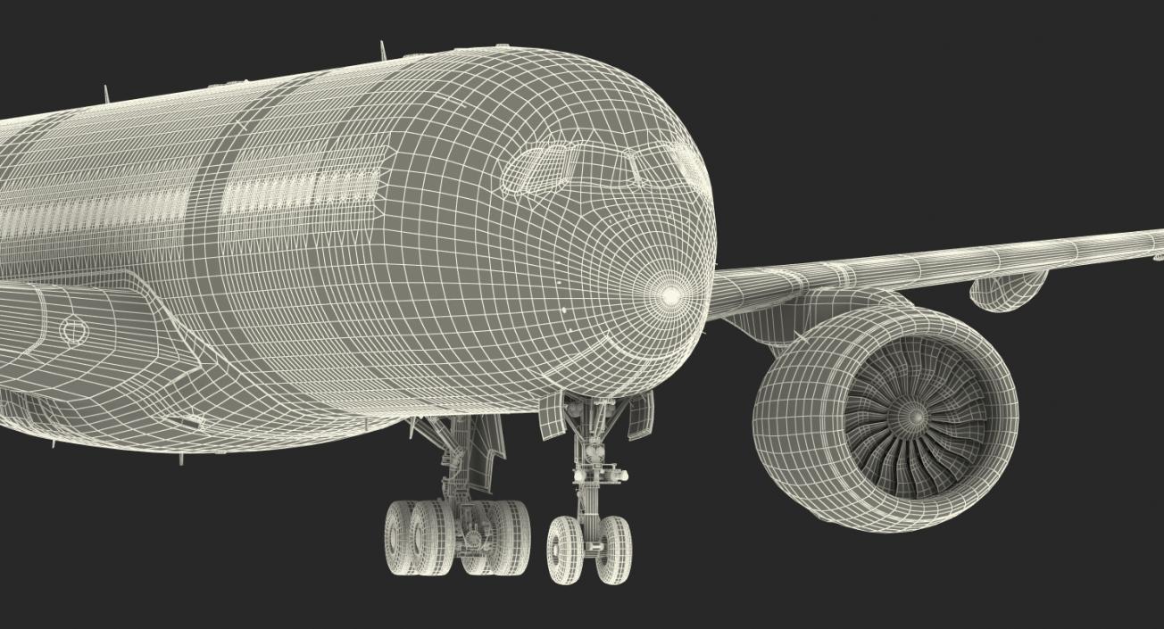 3D model Airbus A350-900 American Airlines Rigged