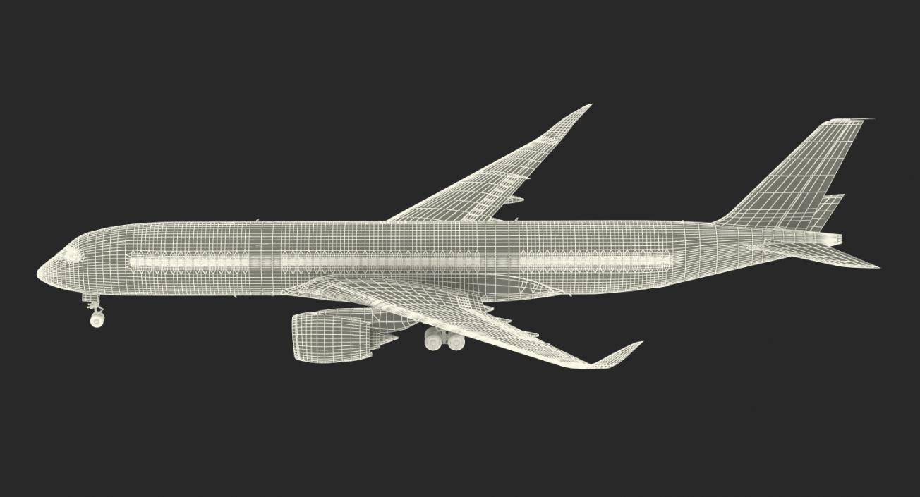 3D model Airbus A350-900 American Airlines Rigged