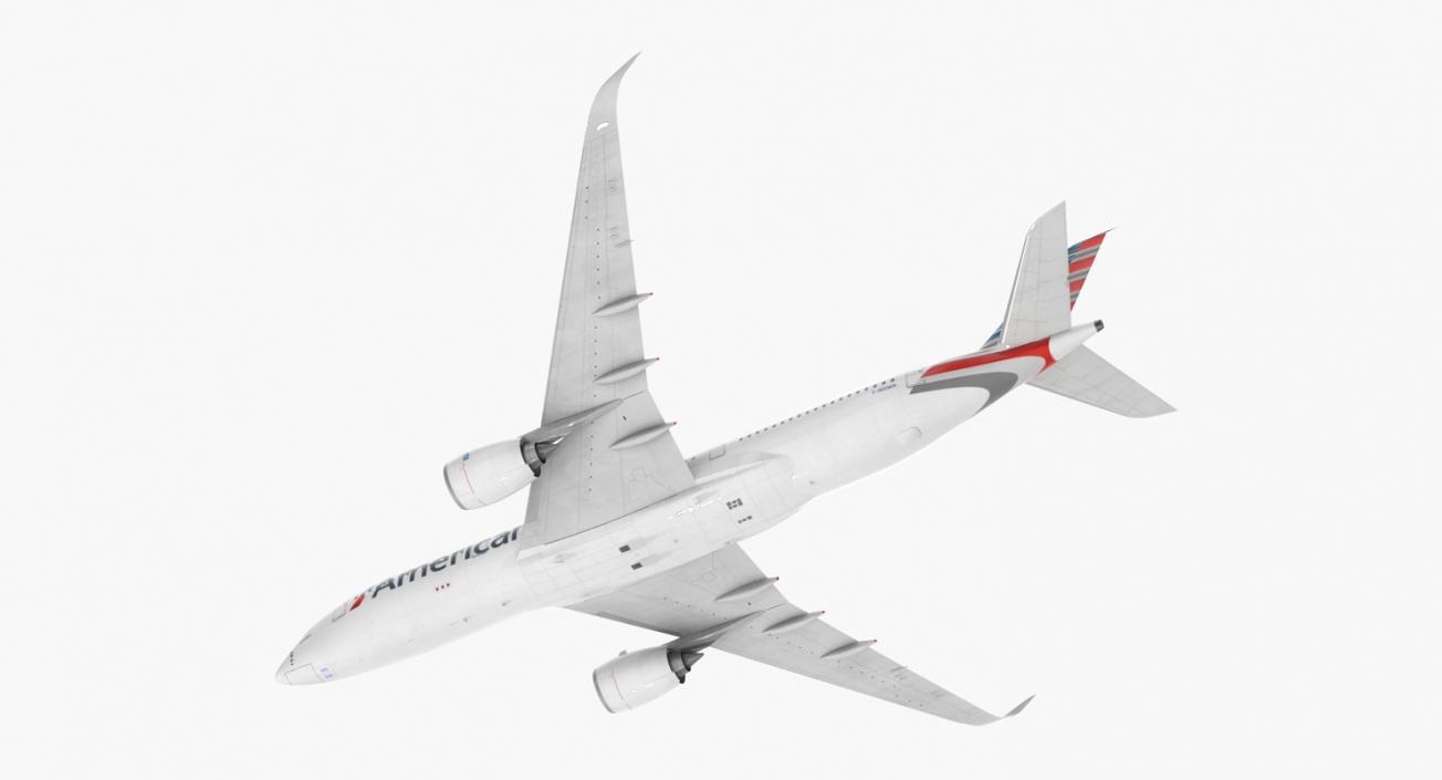 3D model Airbus A350-900 American Airlines Rigged