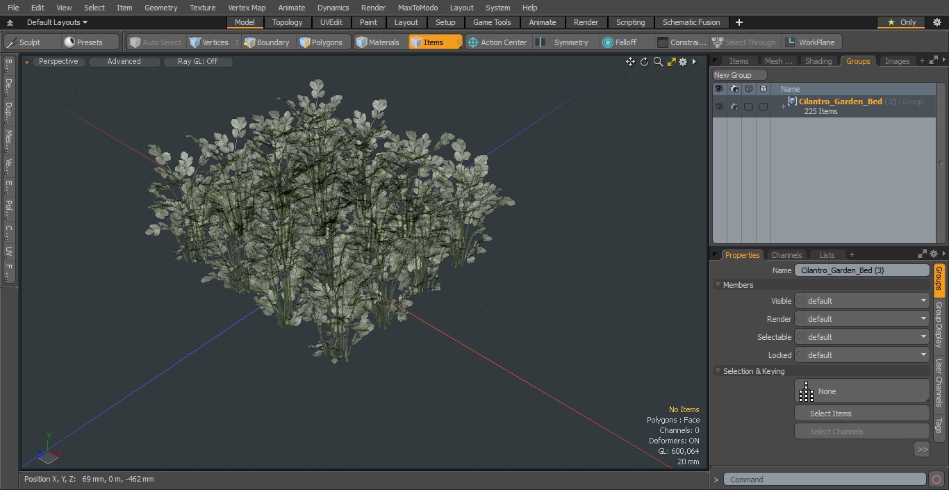 Cilantro Garden Bed 3D model