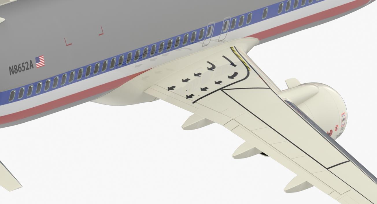 Boeing 737-800 American Airlines Rigged 3D model