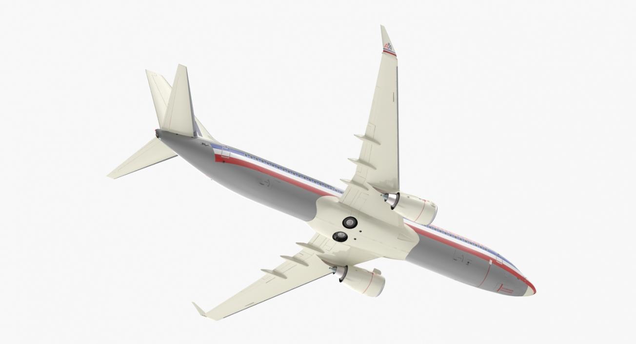 Boeing 737-800 American Airlines Rigged 3D model