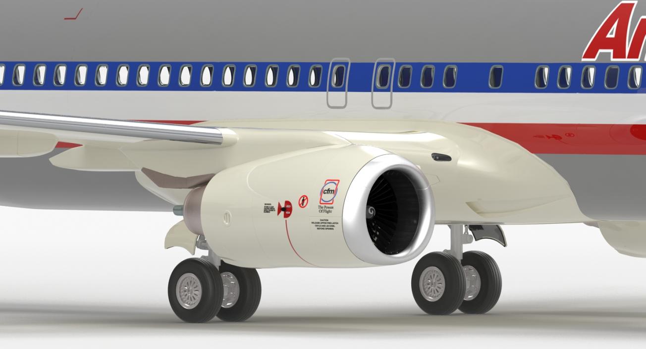 Boeing 737-800 American Airlines Rigged 3D model