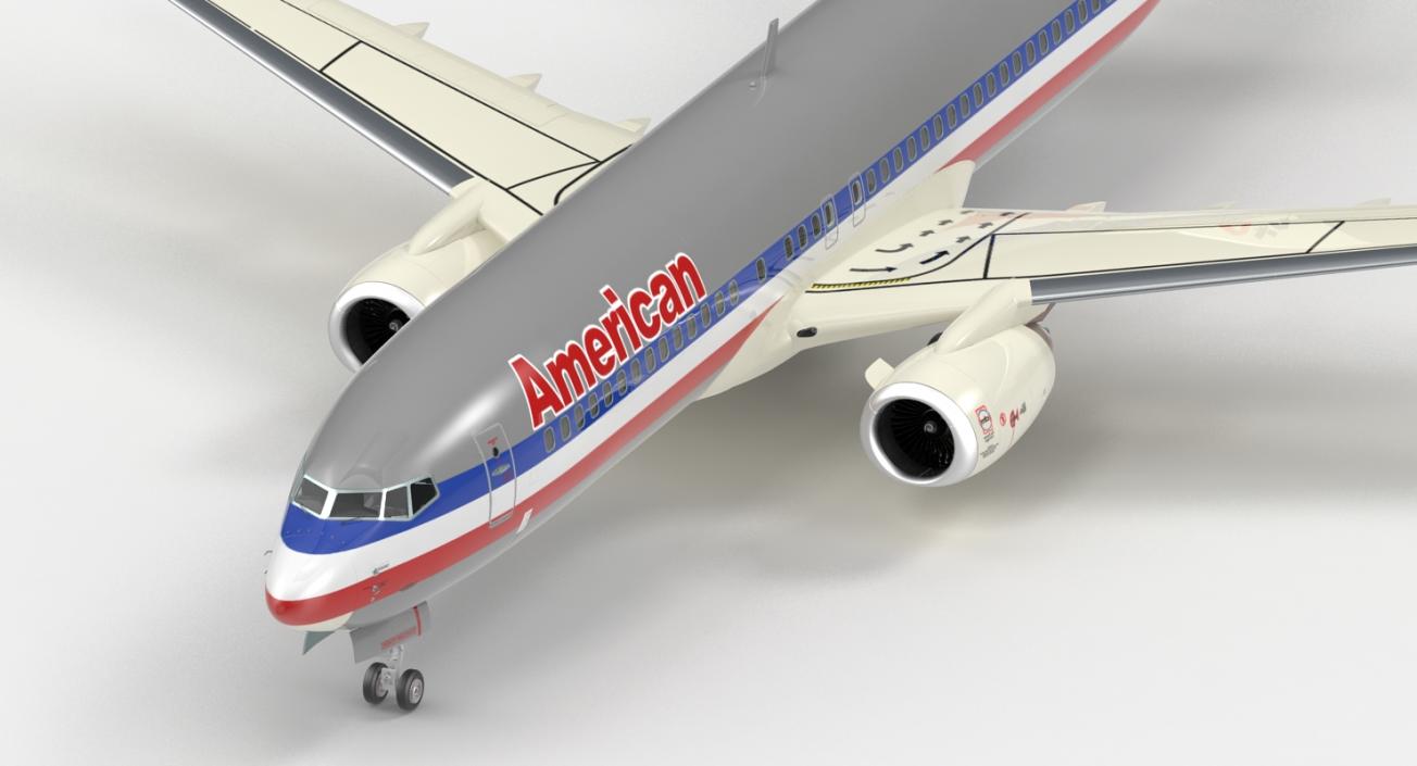 Boeing 737-800 American Airlines Rigged 3D model