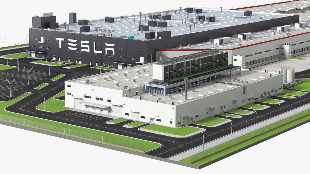 3D Tesla Factories Collection