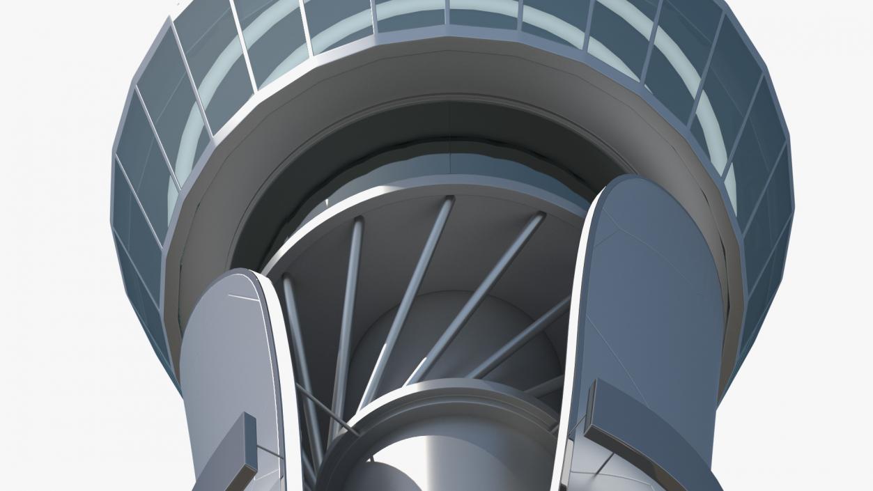 Air Traffic Control Tower with Simple Interior Generic 3D model