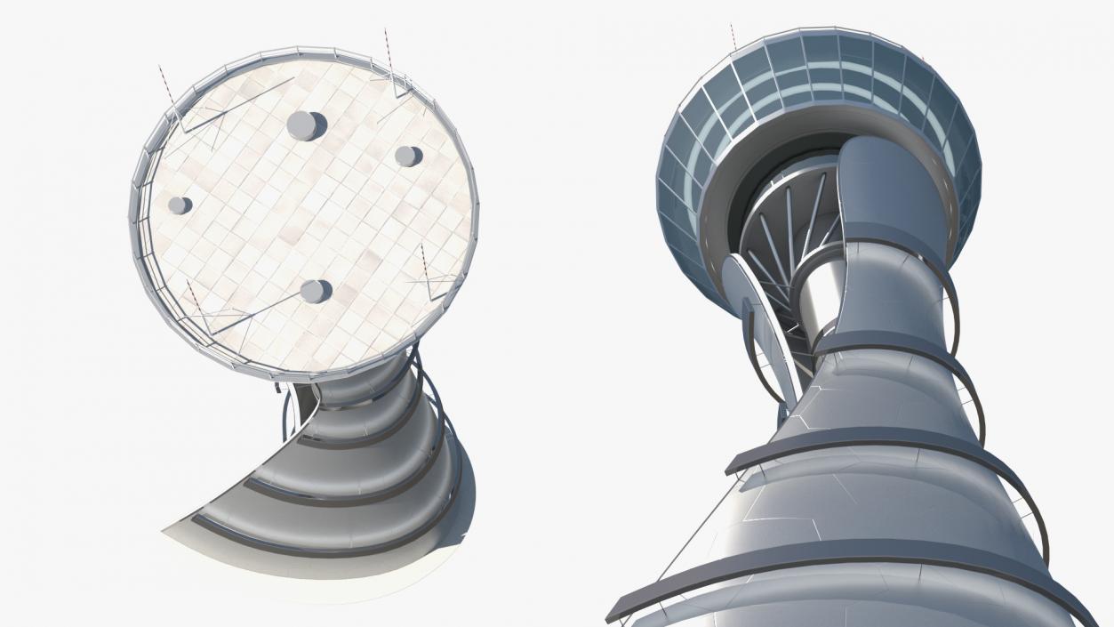 Air Traffic Control Tower with Simple Interior Generic 3D model