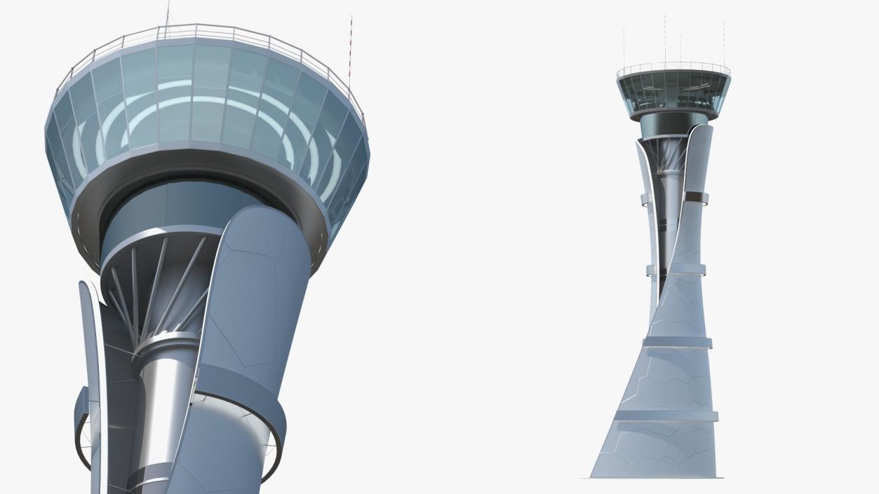 Air Traffic Control Tower with Simple Interior Generic 3D model