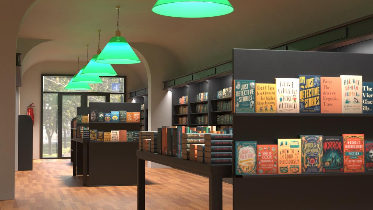 3D Book Store Interior 2