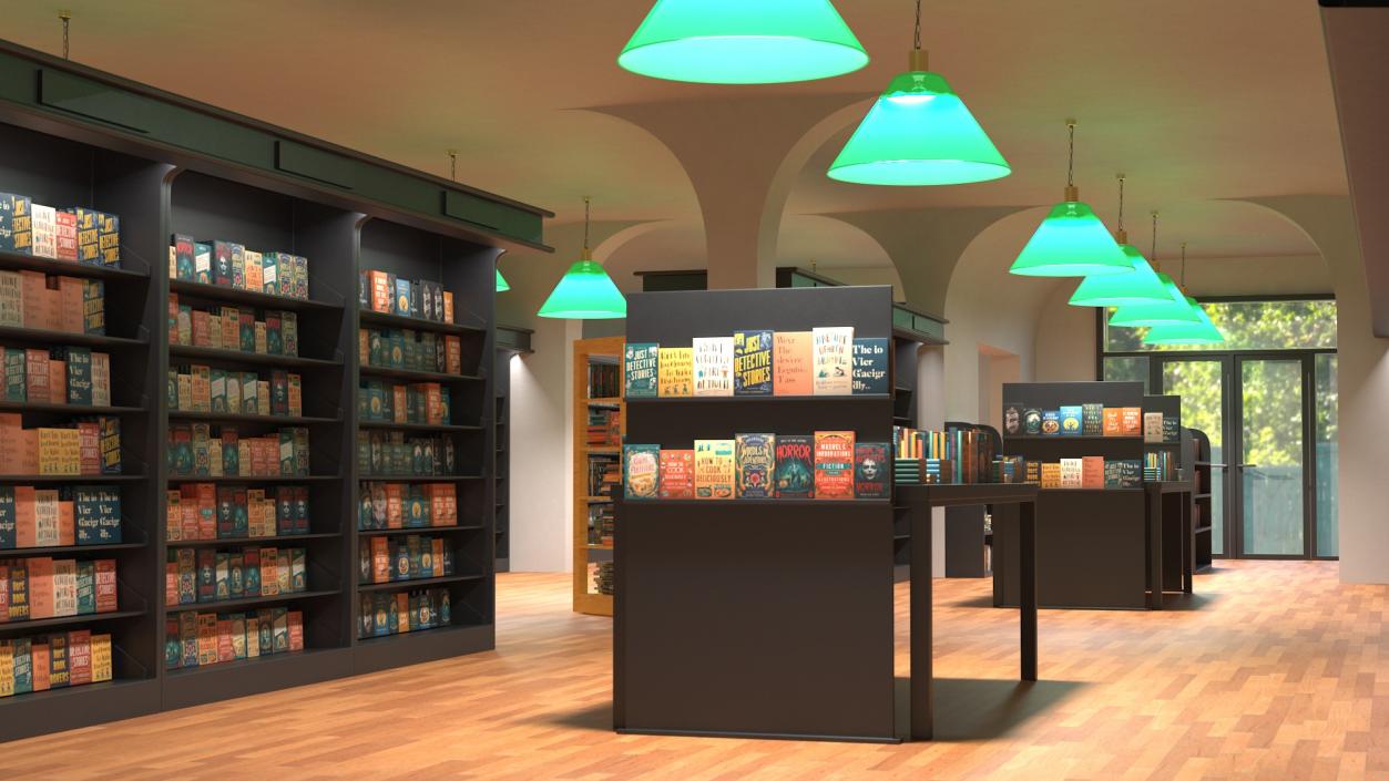 3D Book Store Interior 2