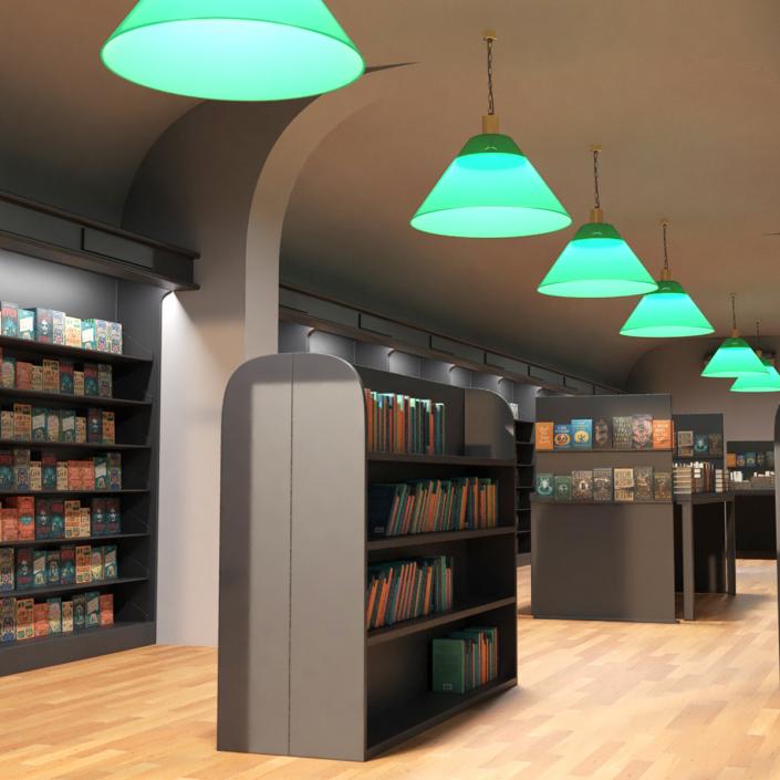 3D Book Store Interior 2