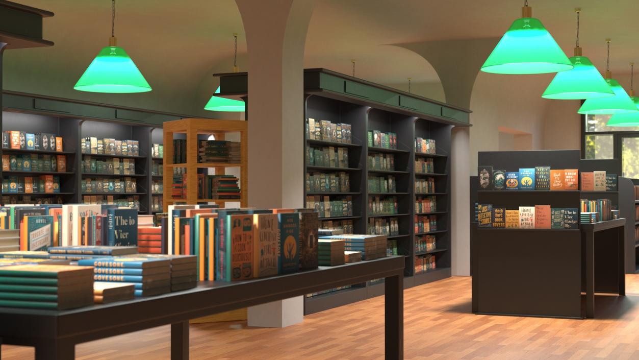 3D Book Store Interior 2