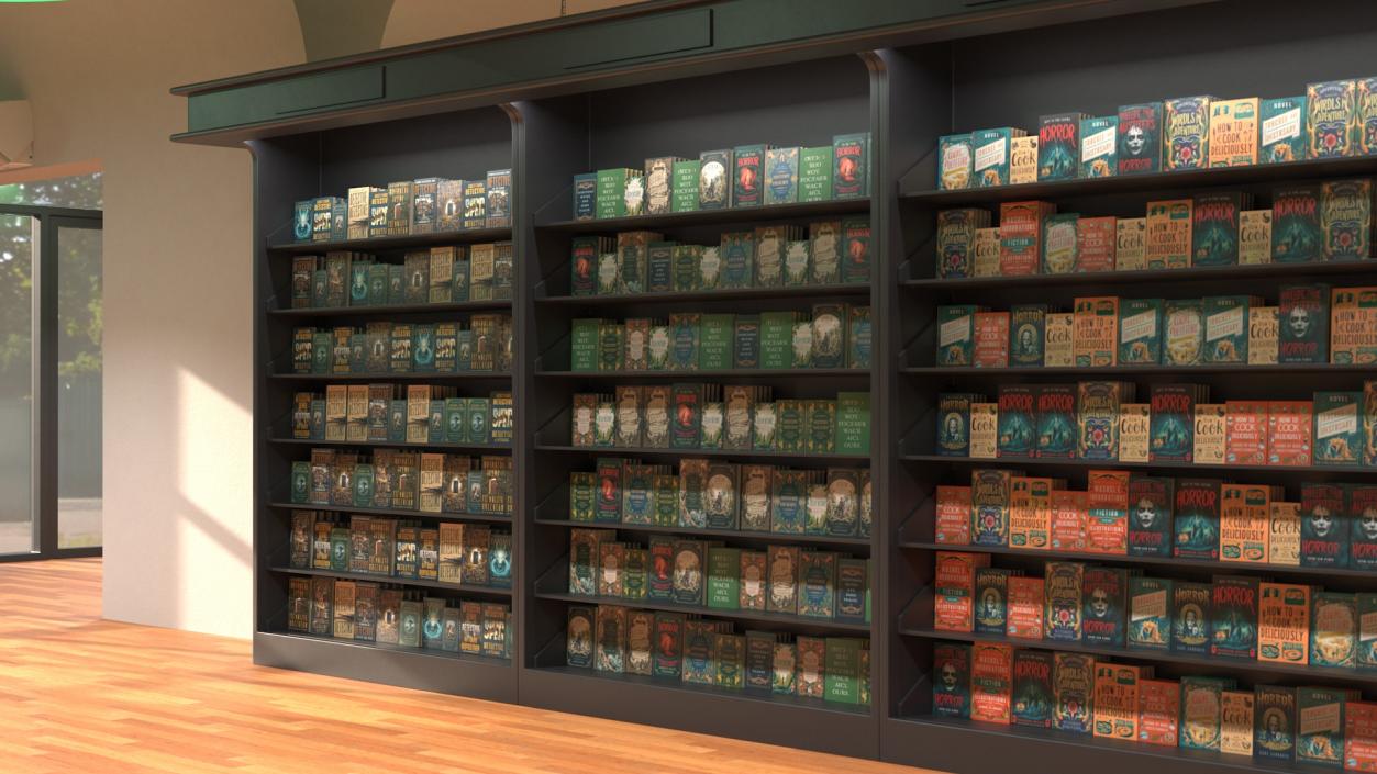 3D Book Store Interior 2