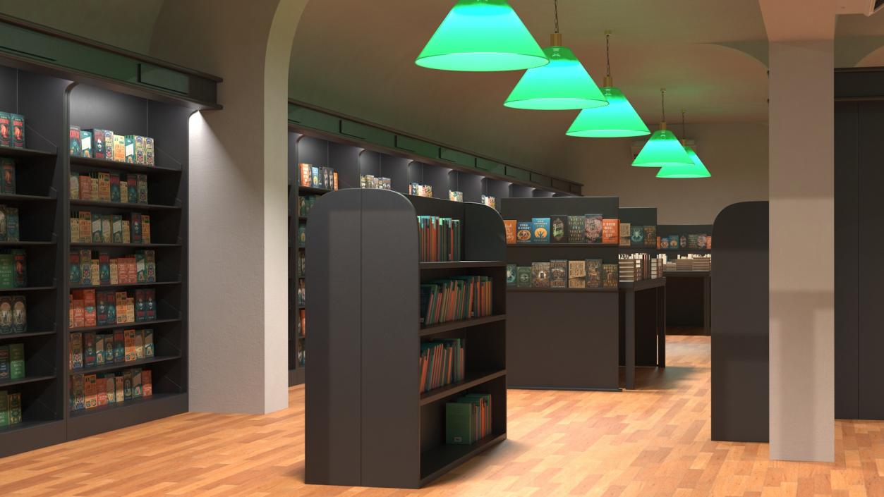 3D Book Store Interior 2