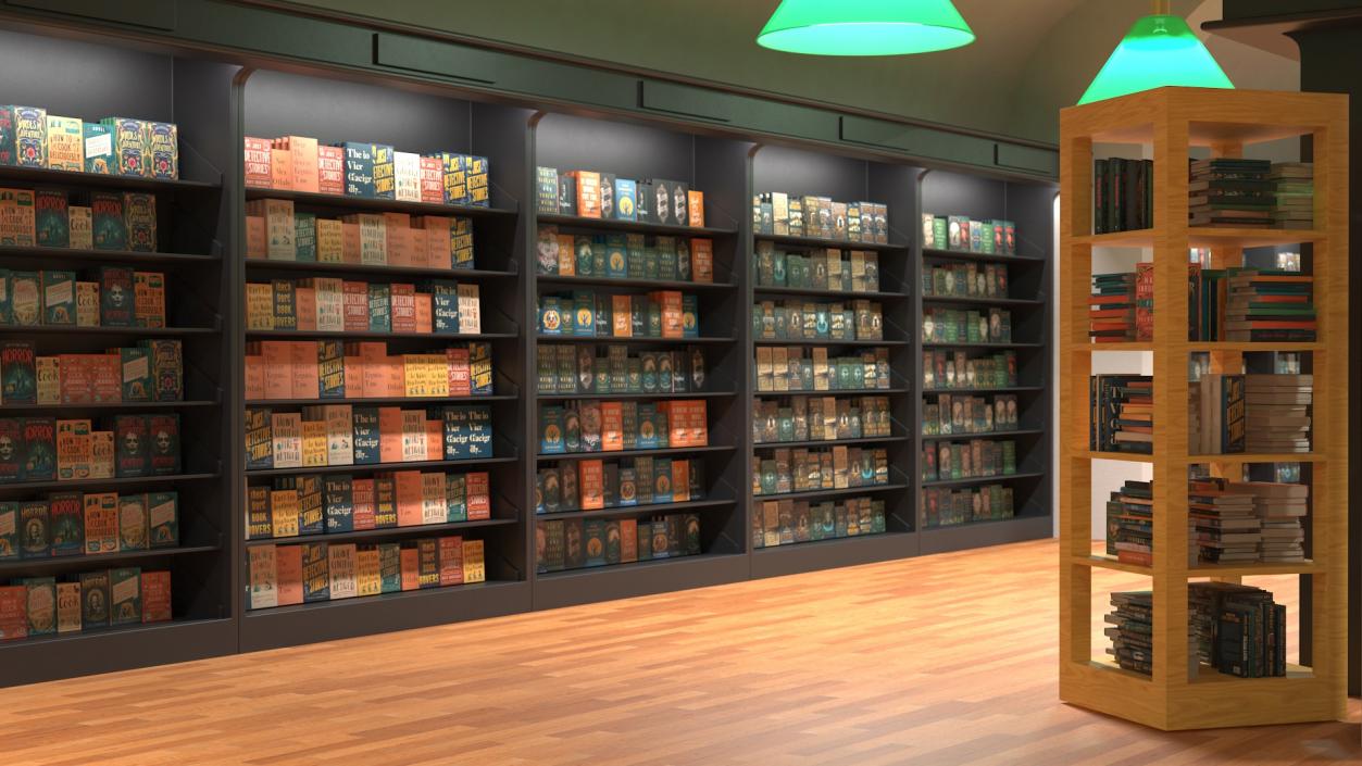 3D Book Store Interior 2