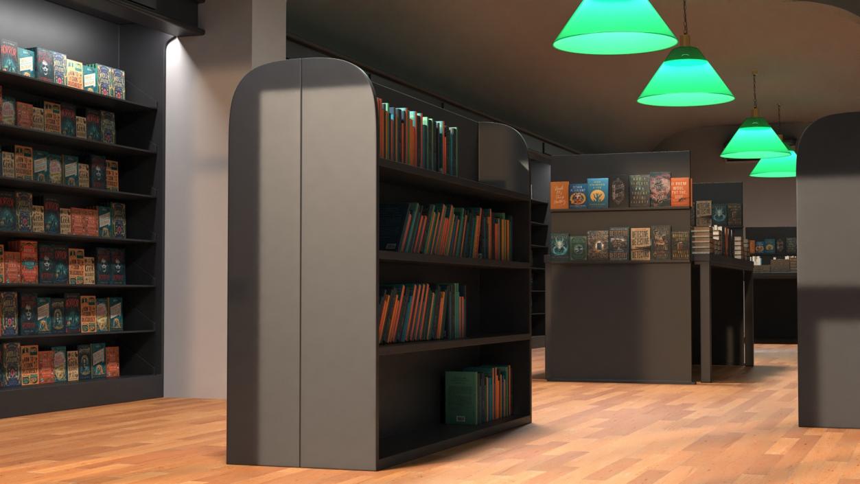 3D Book Store Interior 2