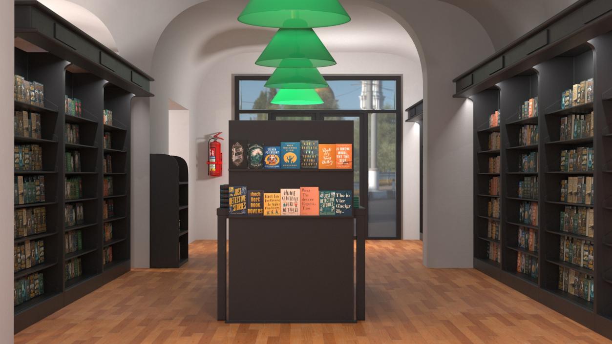 3D Book Store Interior 2