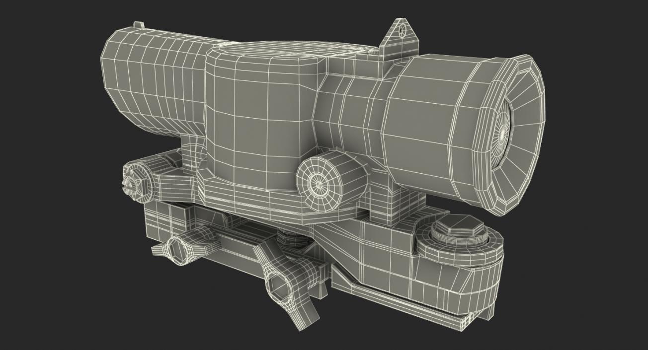 3D Scope and Mount for Assault Rifle model