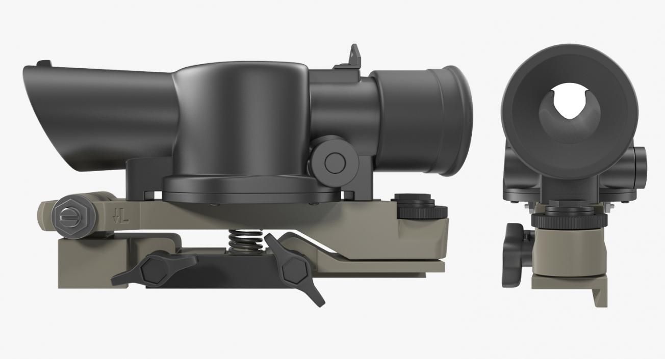 3D Scope and Mount for Assault Rifle model