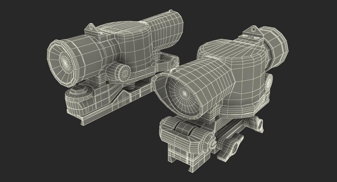 3D Scope and Mount for Assault Rifle model