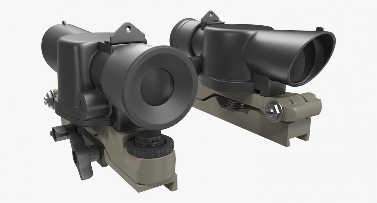 3D Scope and Mount for Assault Rifle model