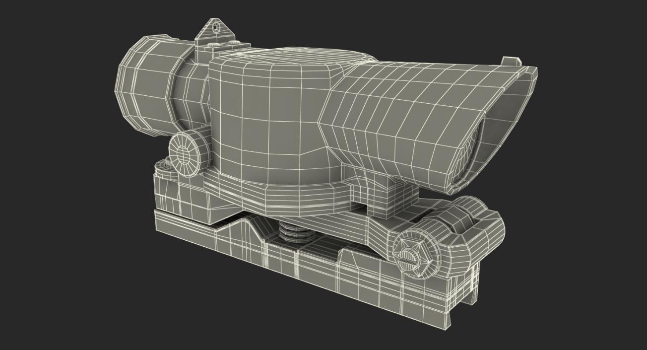 3D Scope and Mount for Assault Rifle model