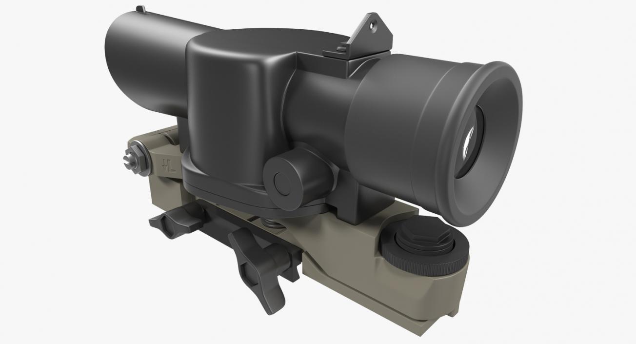 3D Scope and Mount for Assault Rifle model