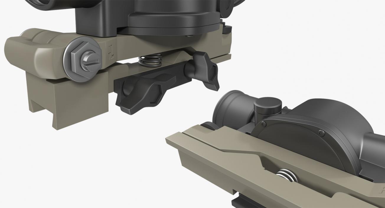 3D Scope and Mount for Assault Rifle model