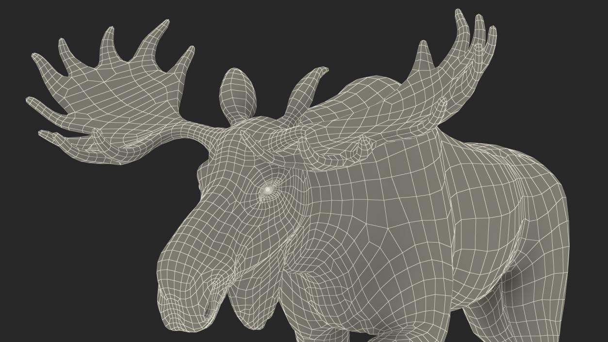 Walking Moose Fur 3D