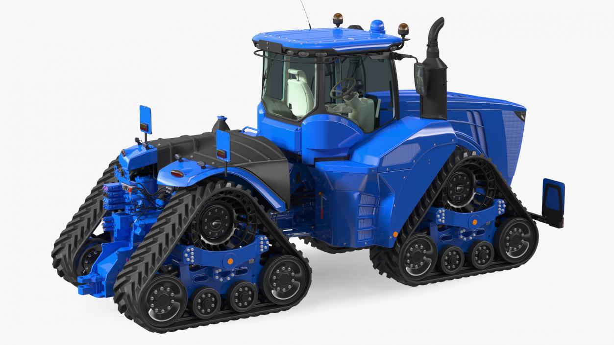 3D Four Track Tractor Clean Rigged