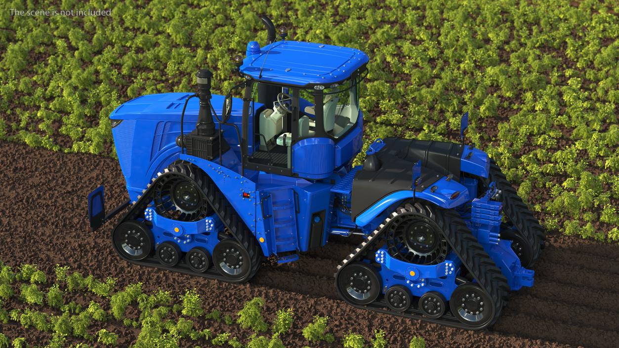 3D Four Track Tractor Clean Rigged