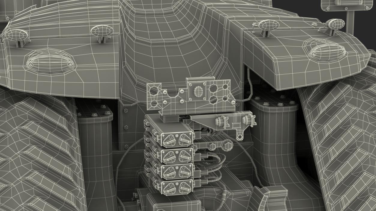 3D Four Track Tractor Clean Rigged