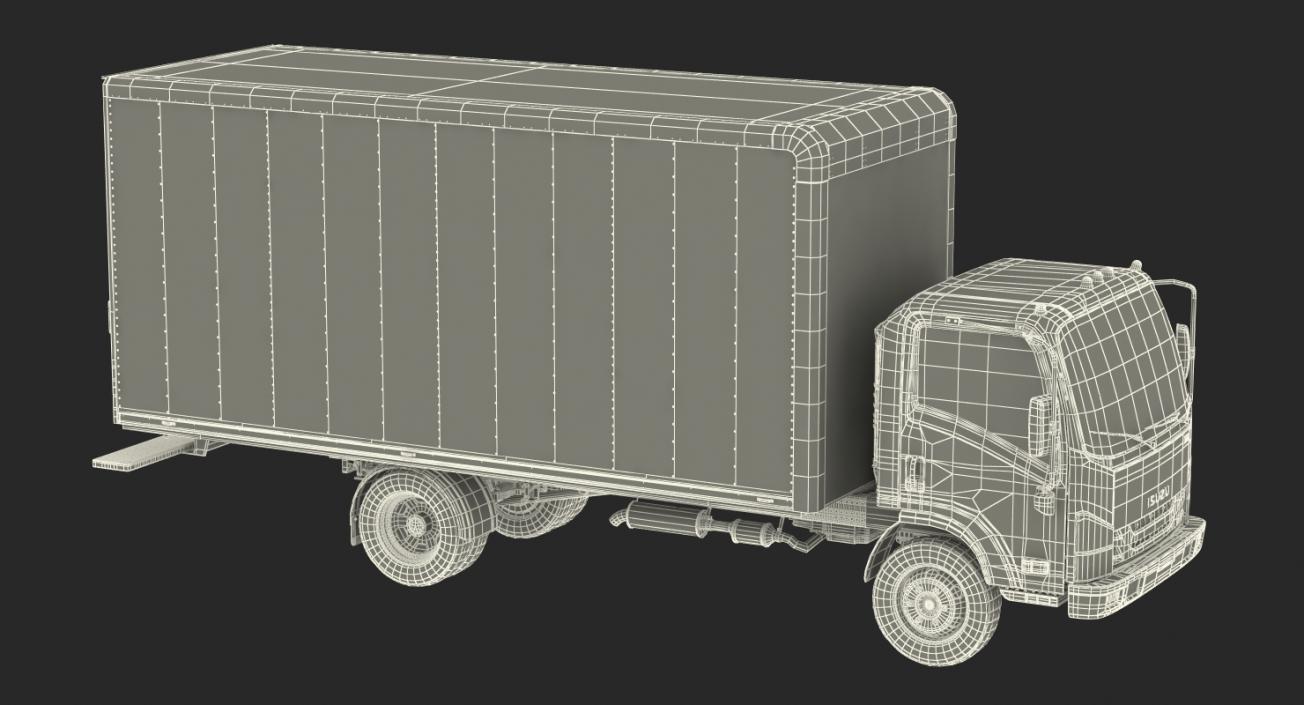 Box Truck Isuzu NPR 2018 3D model