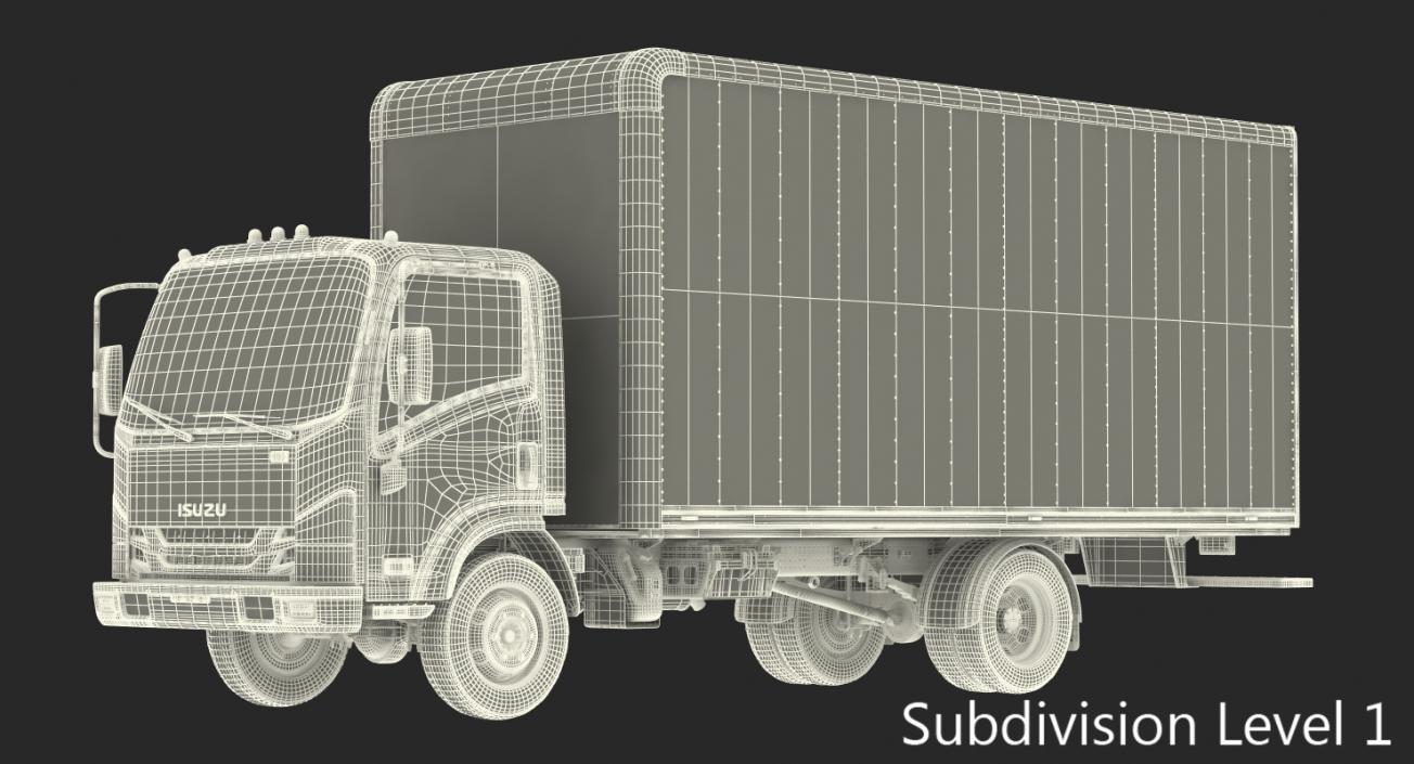 Box Truck Isuzu NPR 2018 3D model