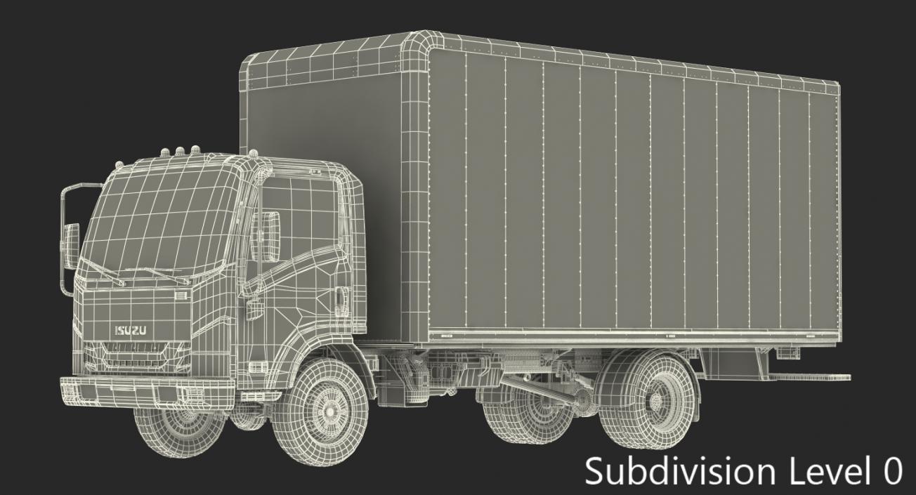 Box Truck Isuzu NPR 2018 3D model