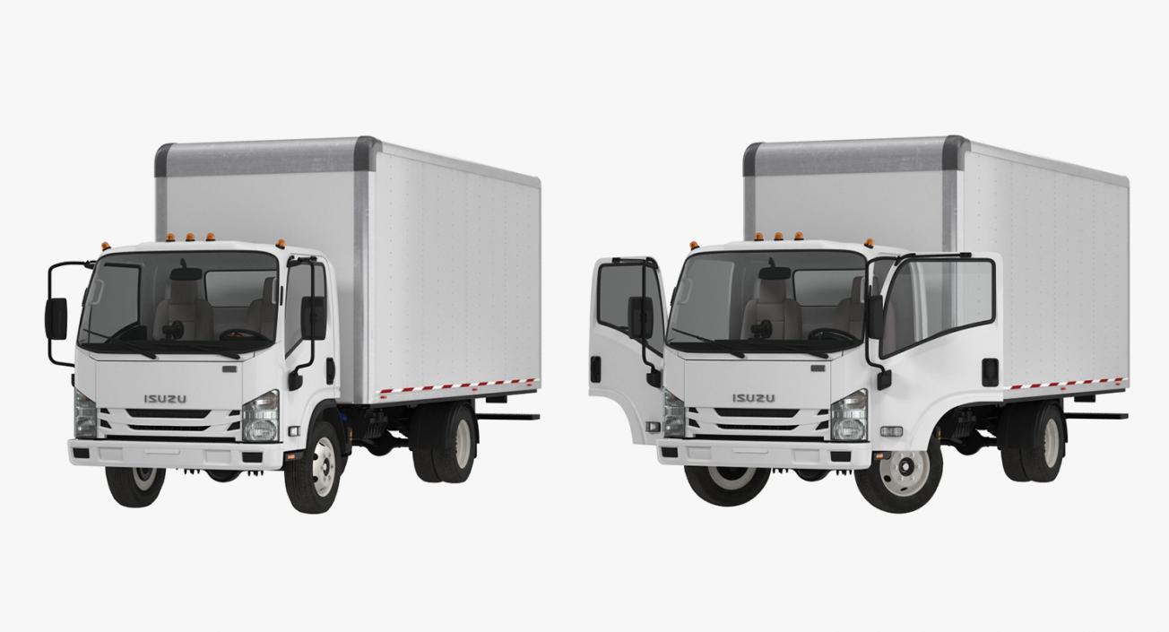 Box Truck Isuzu NPR 2018 3D model