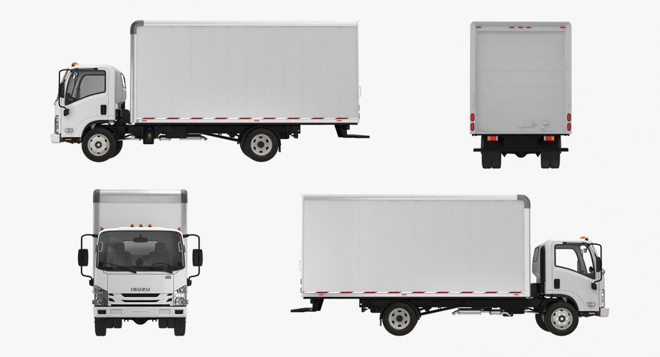 Box Truck Isuzu NPR 2018 3D model