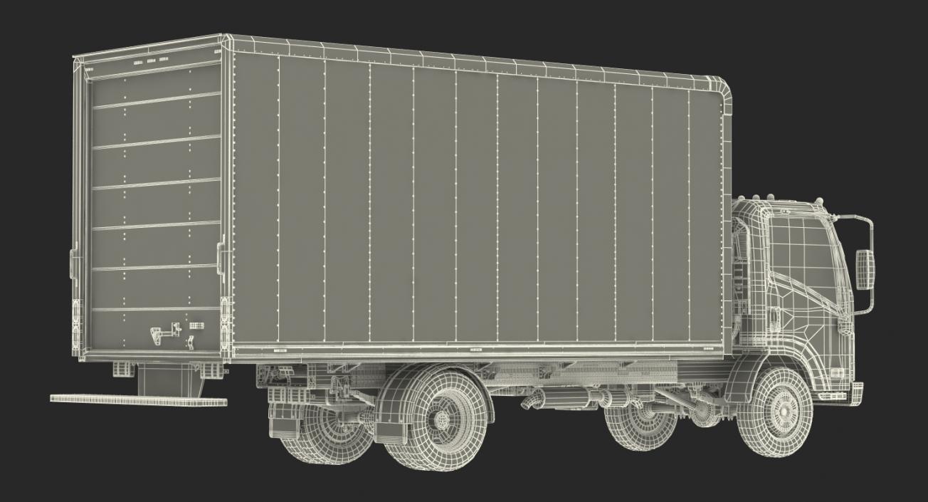 Box Truck Isuzu NPR 2018 3D model