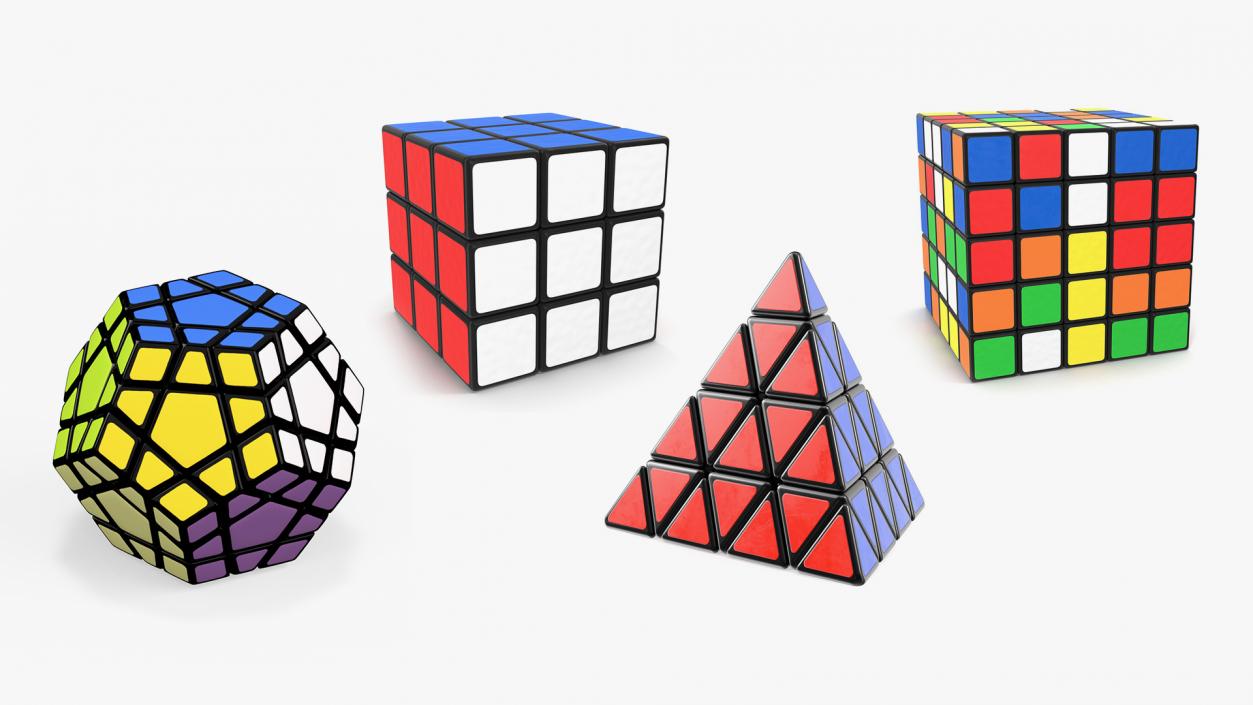 3D model Rubiks Cubes Collection 3