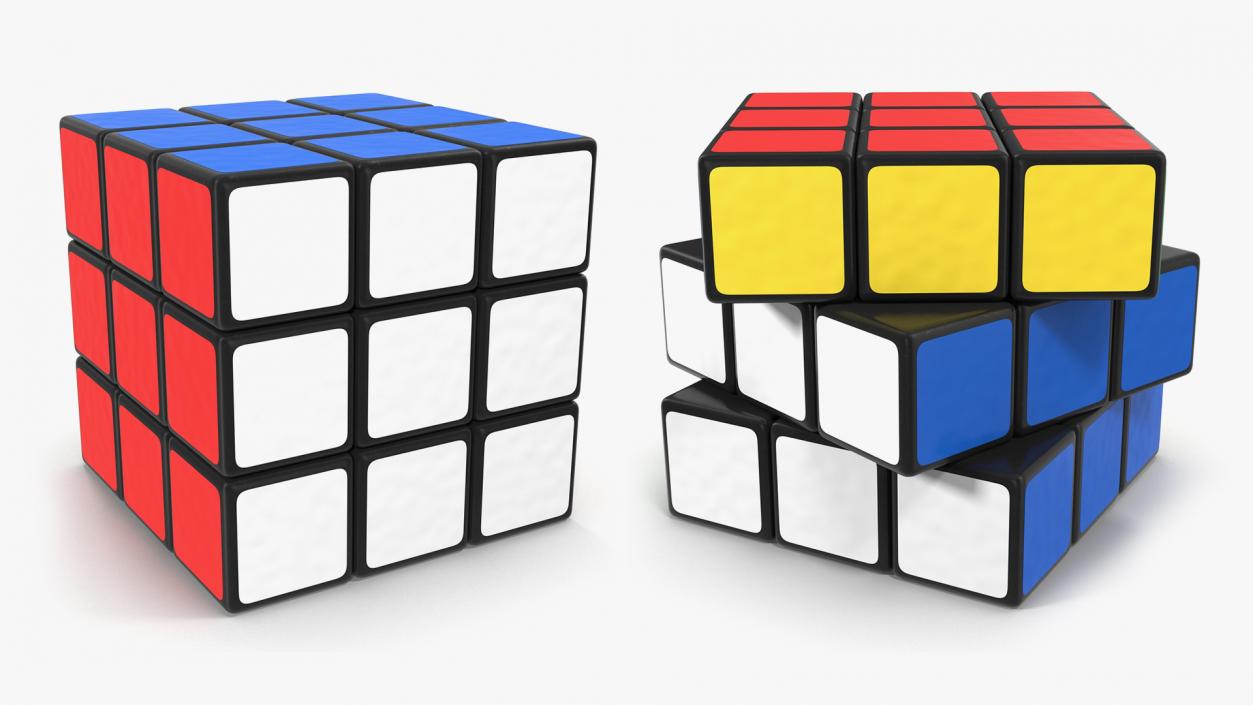 3D model Rubiks Cubes Collection 3