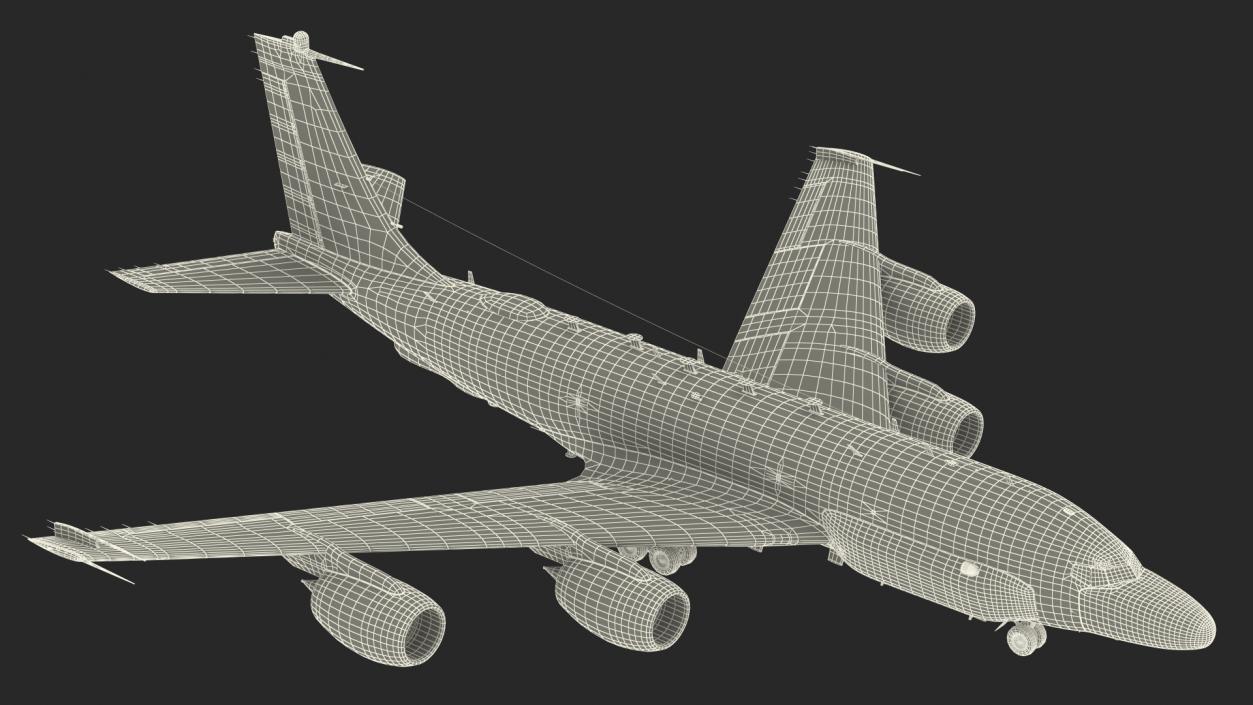 3D Boeing RC-135W Rivet Joint Rigged model