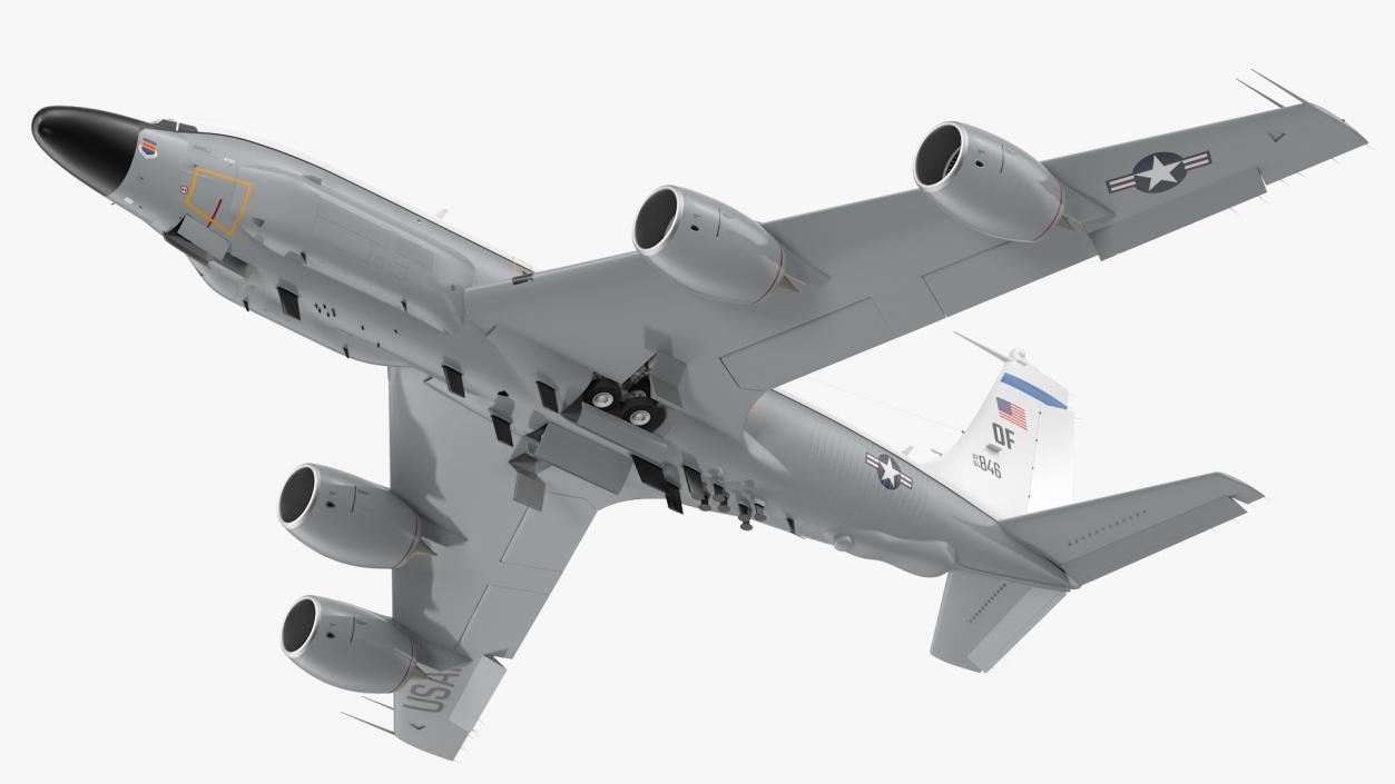 3D Boeing RC-135W Rivet Joint Rigged model