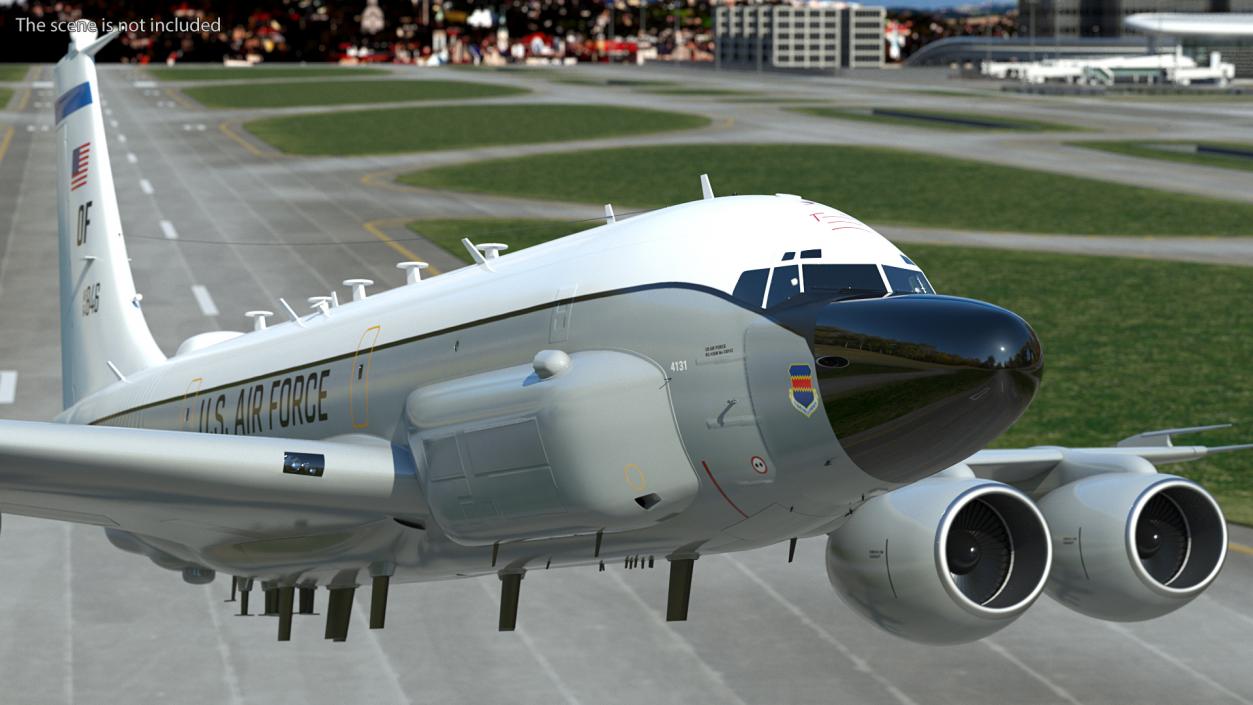 3D Boeing RC-135W Rivet Joint Rigged model