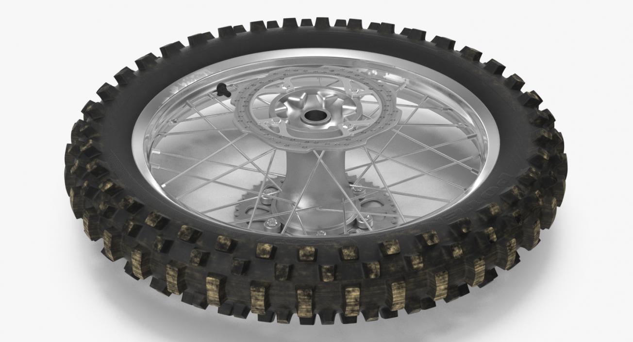 3D Motocross Motorcycle Rear Wheel