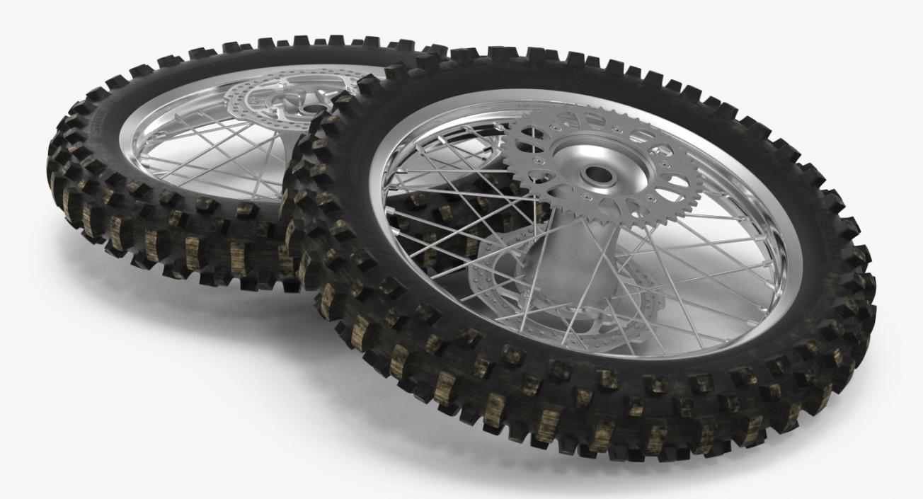 3D Motocross Motorcycle Rear Wheel