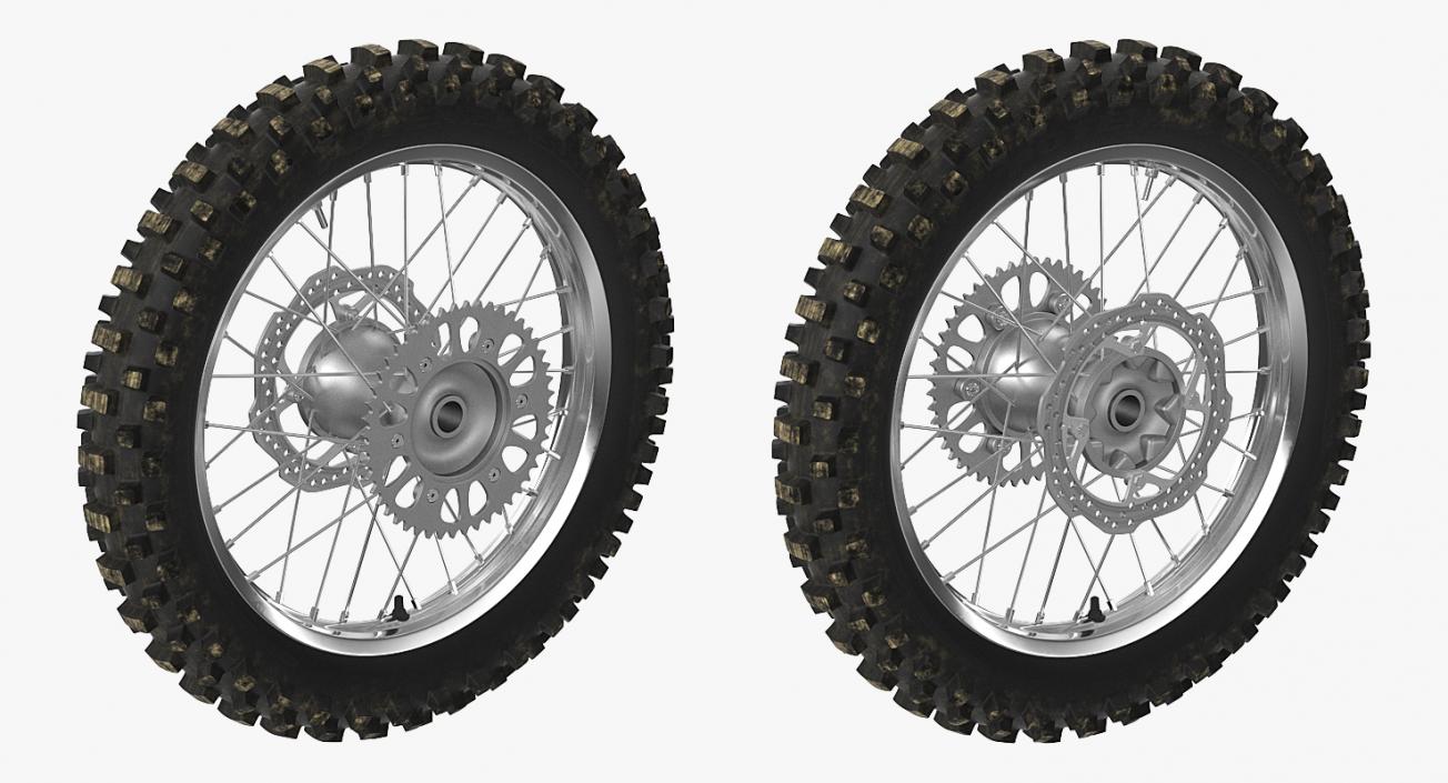 3D Motocross Motorcycle Rear Wheel