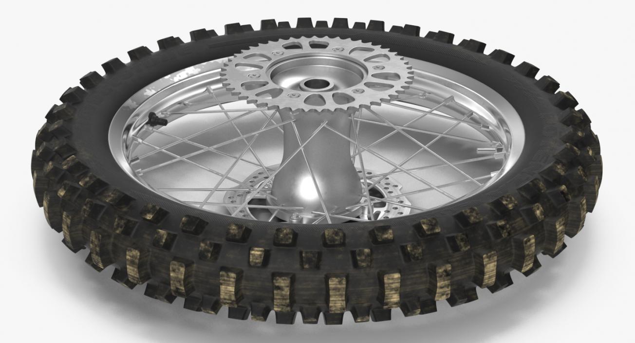 3D Motocross Motorcycle Rear Wheel