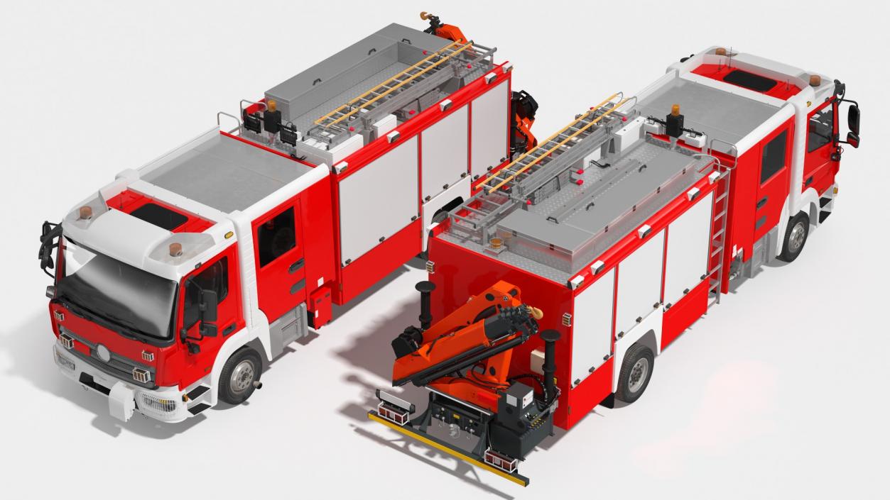 3D Rigged Fire Trucks Collection 7