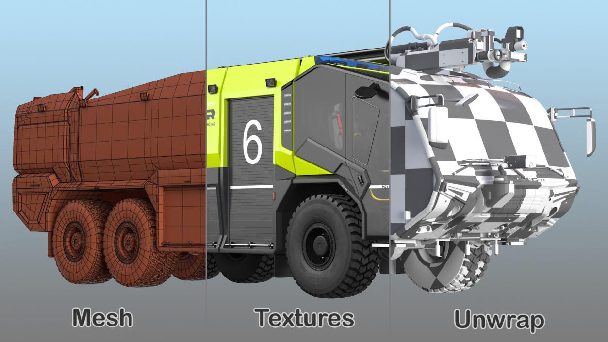 3D Rigged Fire Trucks Collection 7