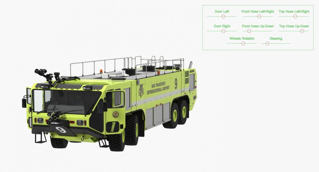 3D Rigged Fire Trucks Collection 7